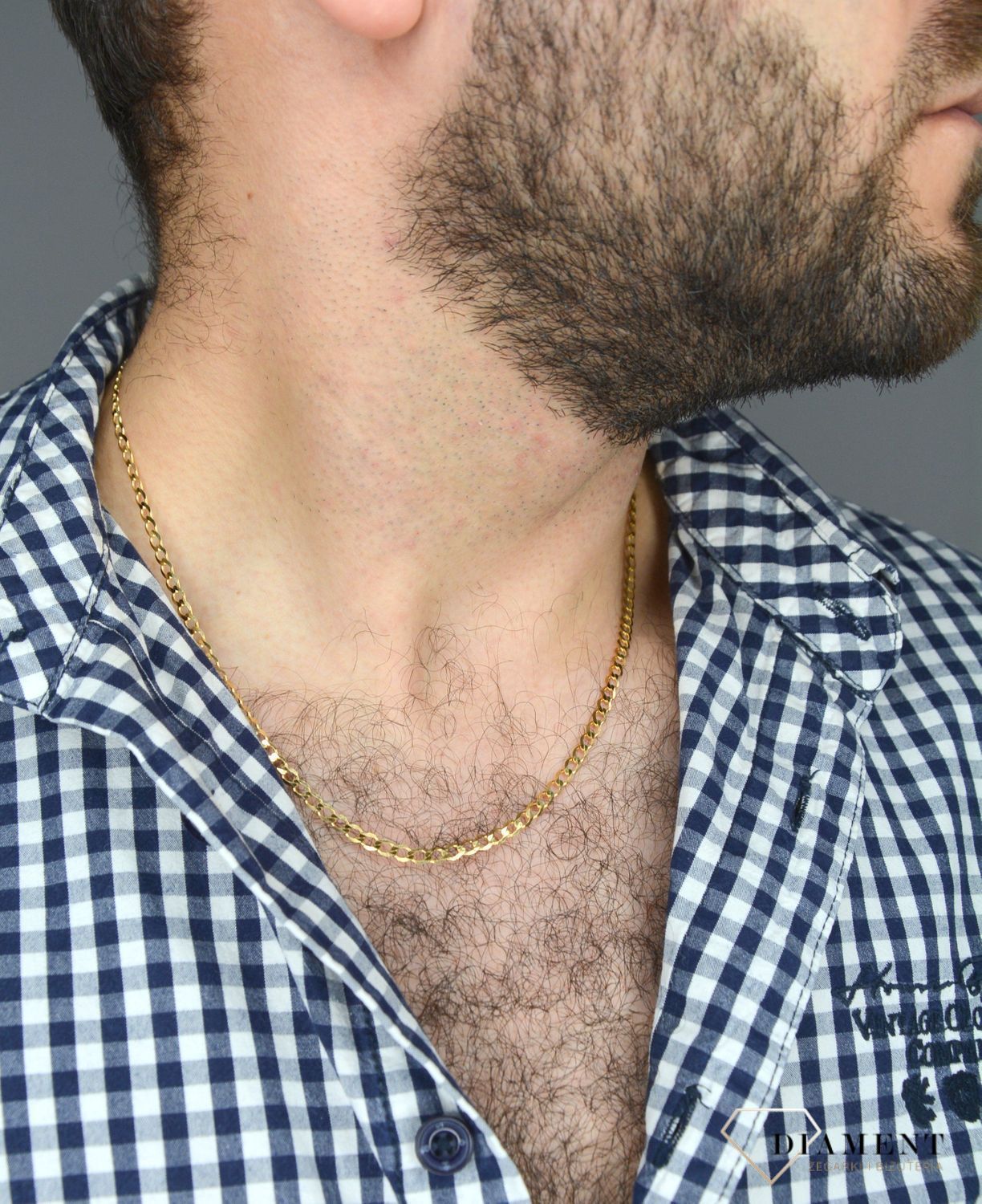 Złoty łańcuszek 333 pancerka 3,5 mm DIA-LAN-1464-333 3,5mm.jpg